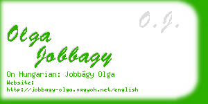 olga jobbagy business card